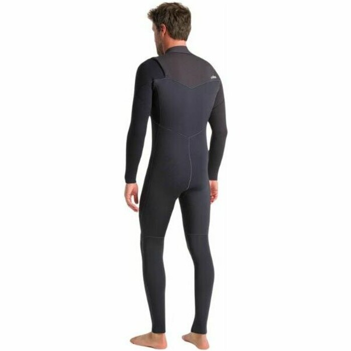 2024 C-Skins Mens Session 4/3mm Chest Zip Wetsuit C-SE43MCZ - Anthracite / Meteor X / Black